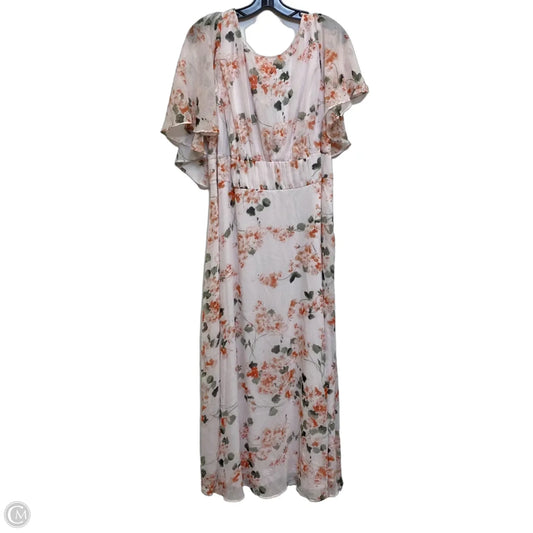 Dress Casual Maxi By Calvin Klein In Orange, Size: 1x