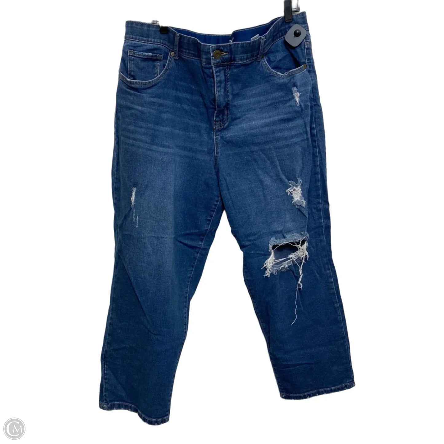 Jeans Boyfriend By Terra & Sky In Blue Denim, Size: 20