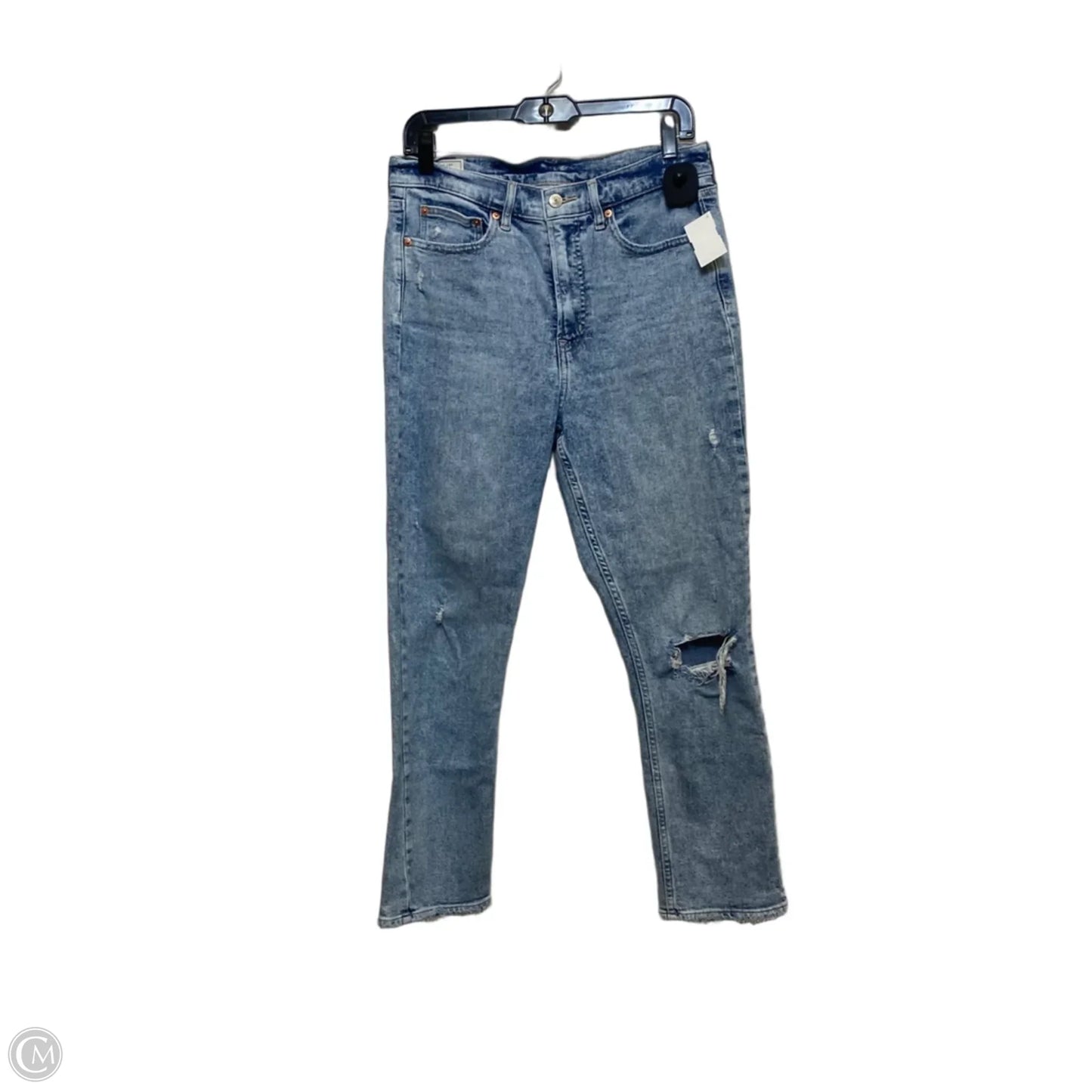 Jeans Straight By Gap In Blue Denim, Size: 10