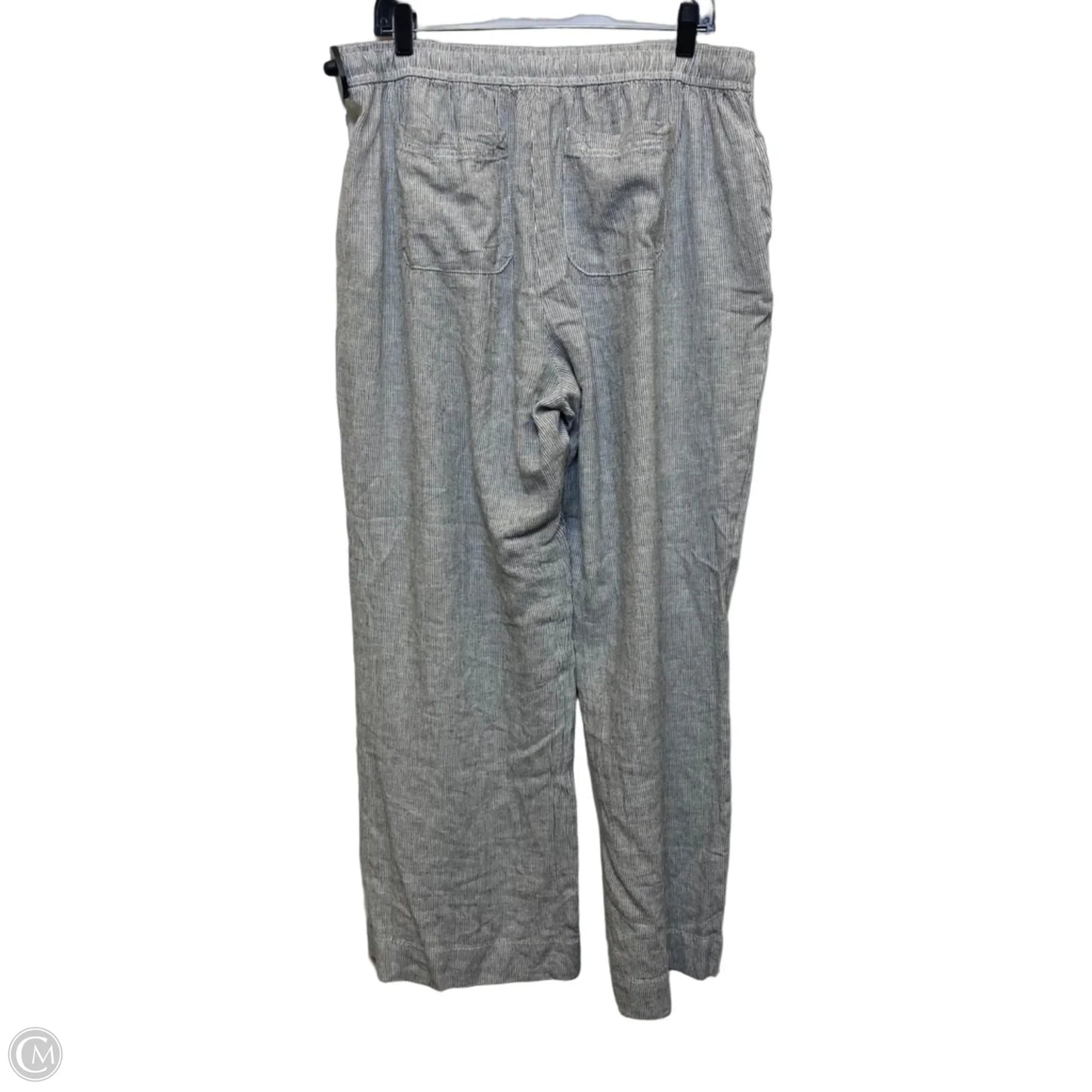 Pants Linen By Briggs In Blue & White, Size: Xl