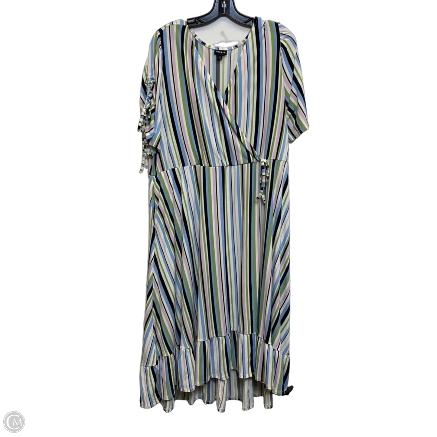 Dress Casual Midi By Torrid In Blue & Green, Size: 3x
