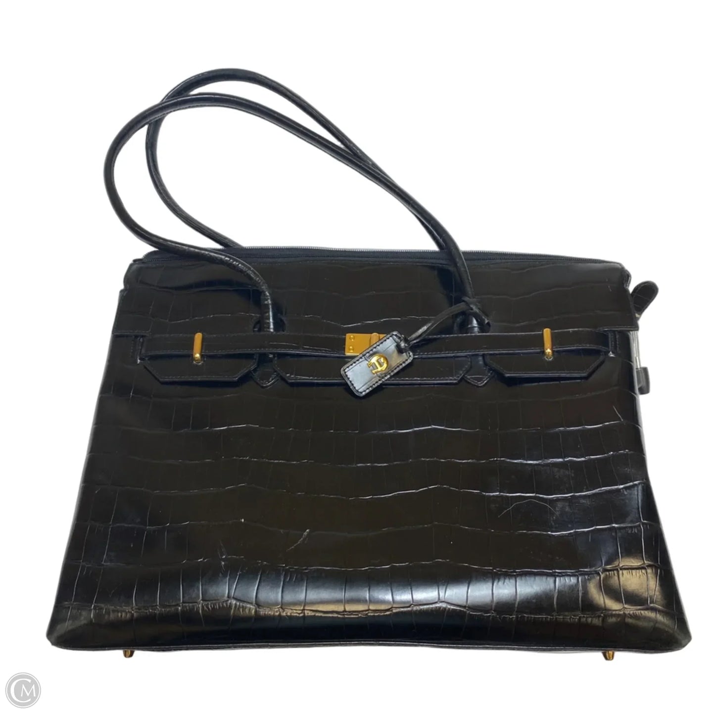 Handbag Leather By Etienne Aigner, Size: Large