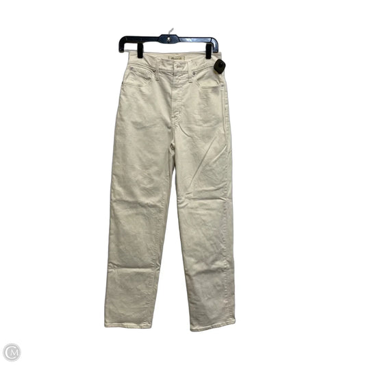 Jeans Straight By Madewell In Cream Denim, Size: 2