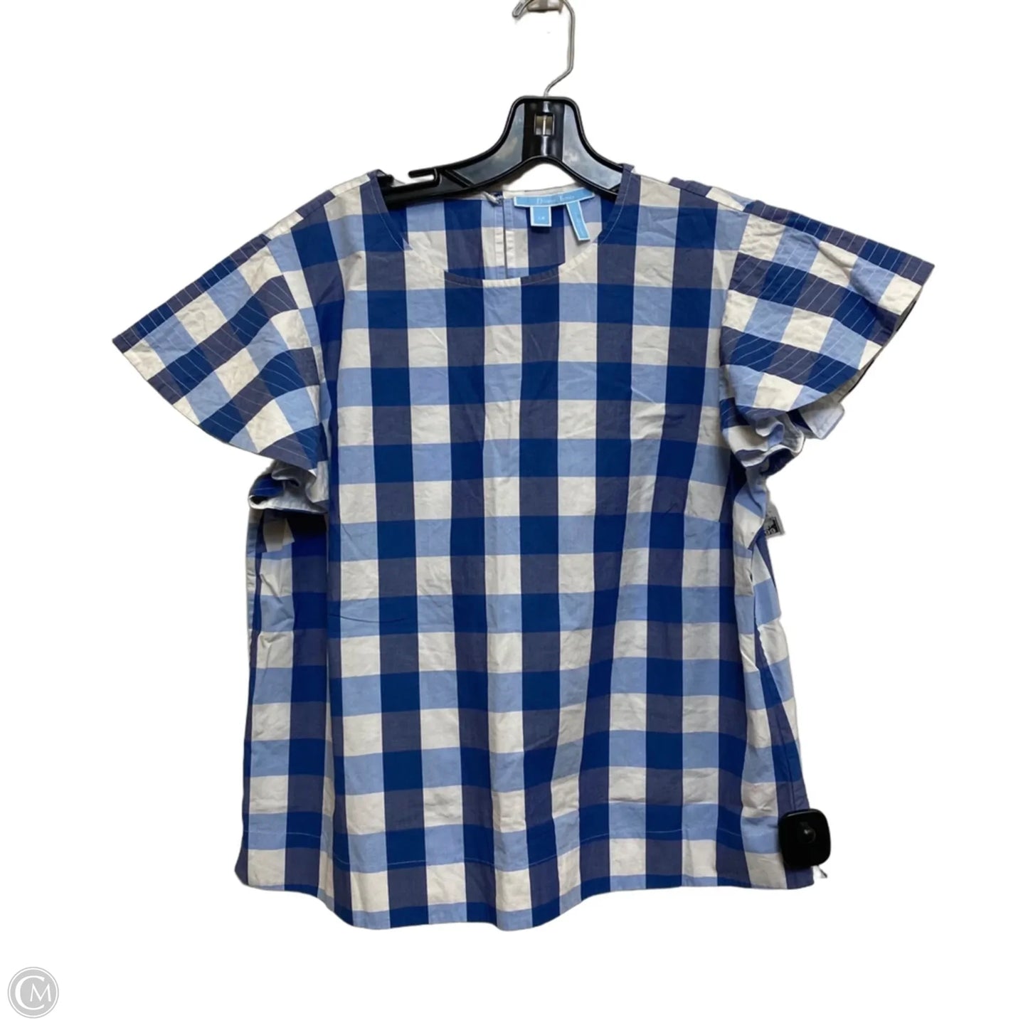 Top Short Sleeve By Draper James In Blue, Size: L