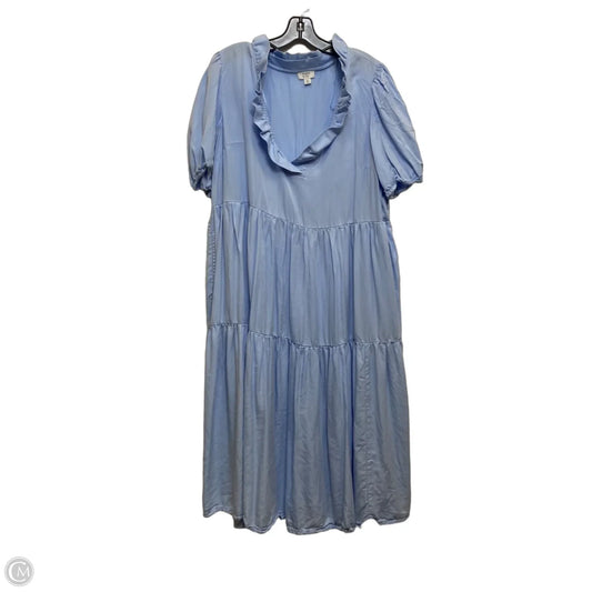 Dress Casual Midi By Crown And Ivy In Blue, Size: Xl