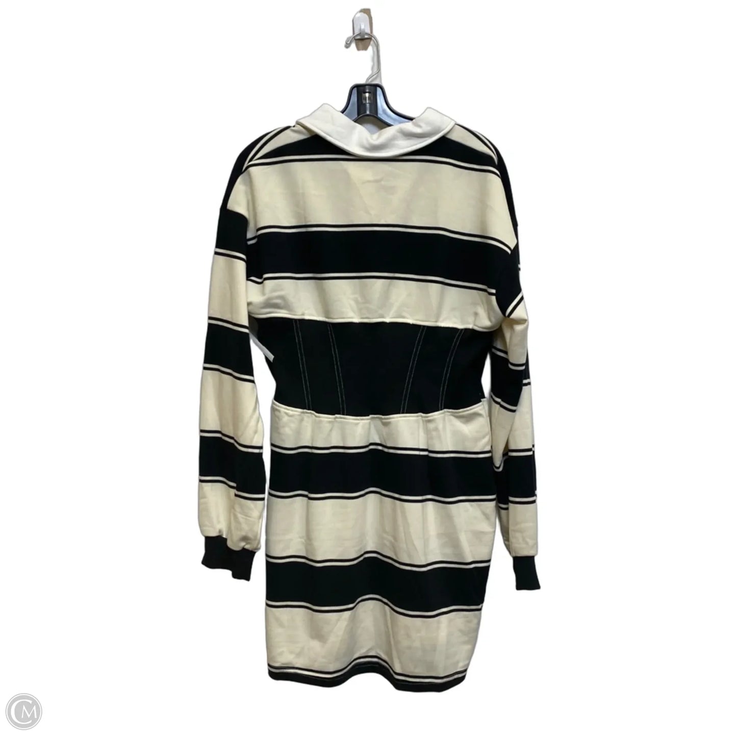 Dress Casual Short By Fashion Nova In Black & Cream, Size: 1x