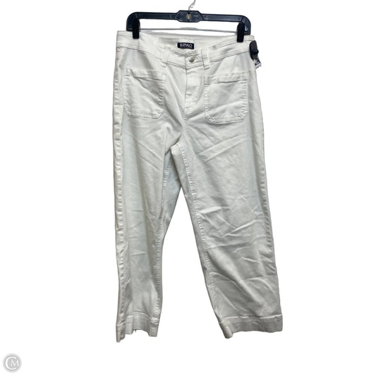Jeans Cropped By Buffalo David Bitton In White Denim, Size: 12
