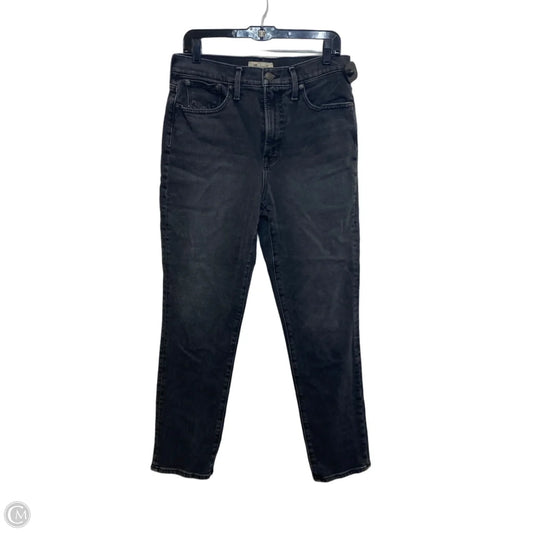 Jeans Straight By Madewell In Black Denim, Size: 8