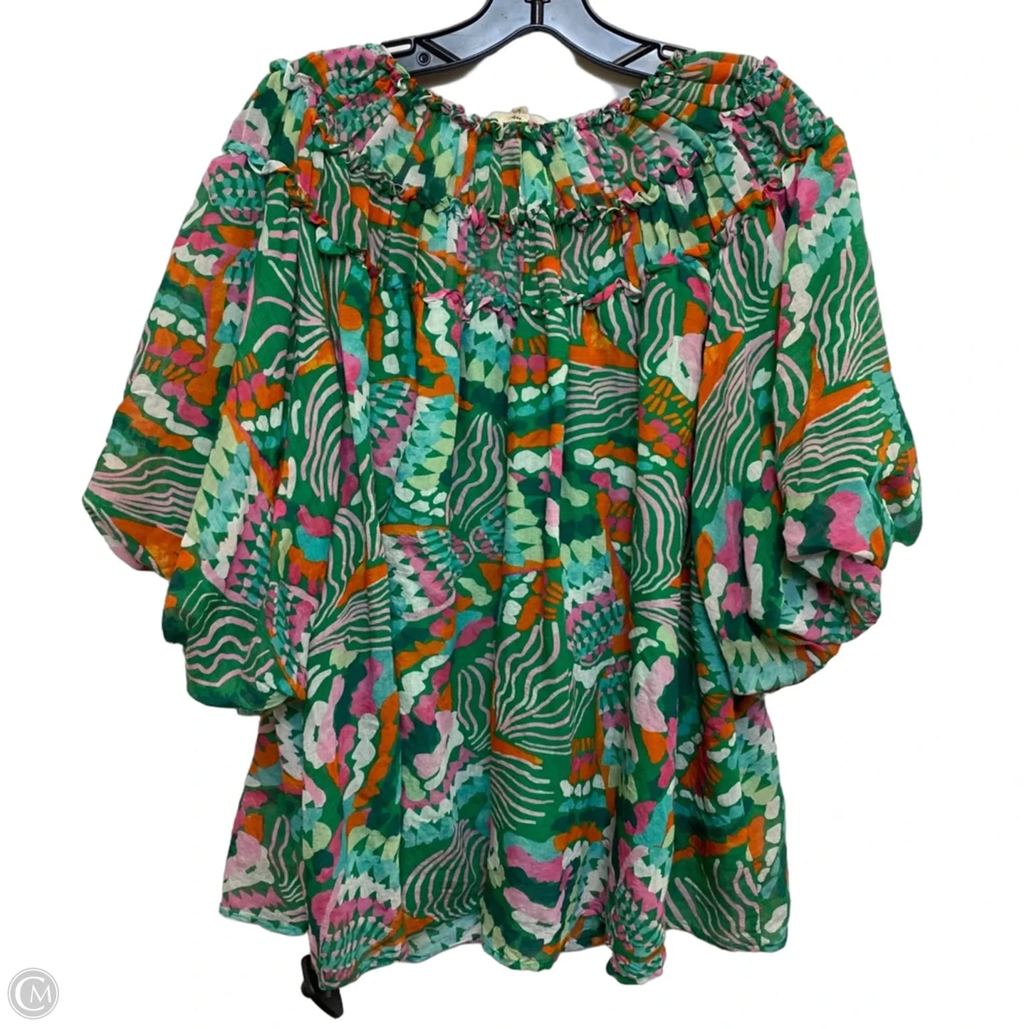 Top Short Sleeve By Entro In Green, Size: L