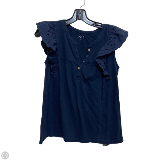 Top Sleeveless By Loft In Navy, Size: Xs