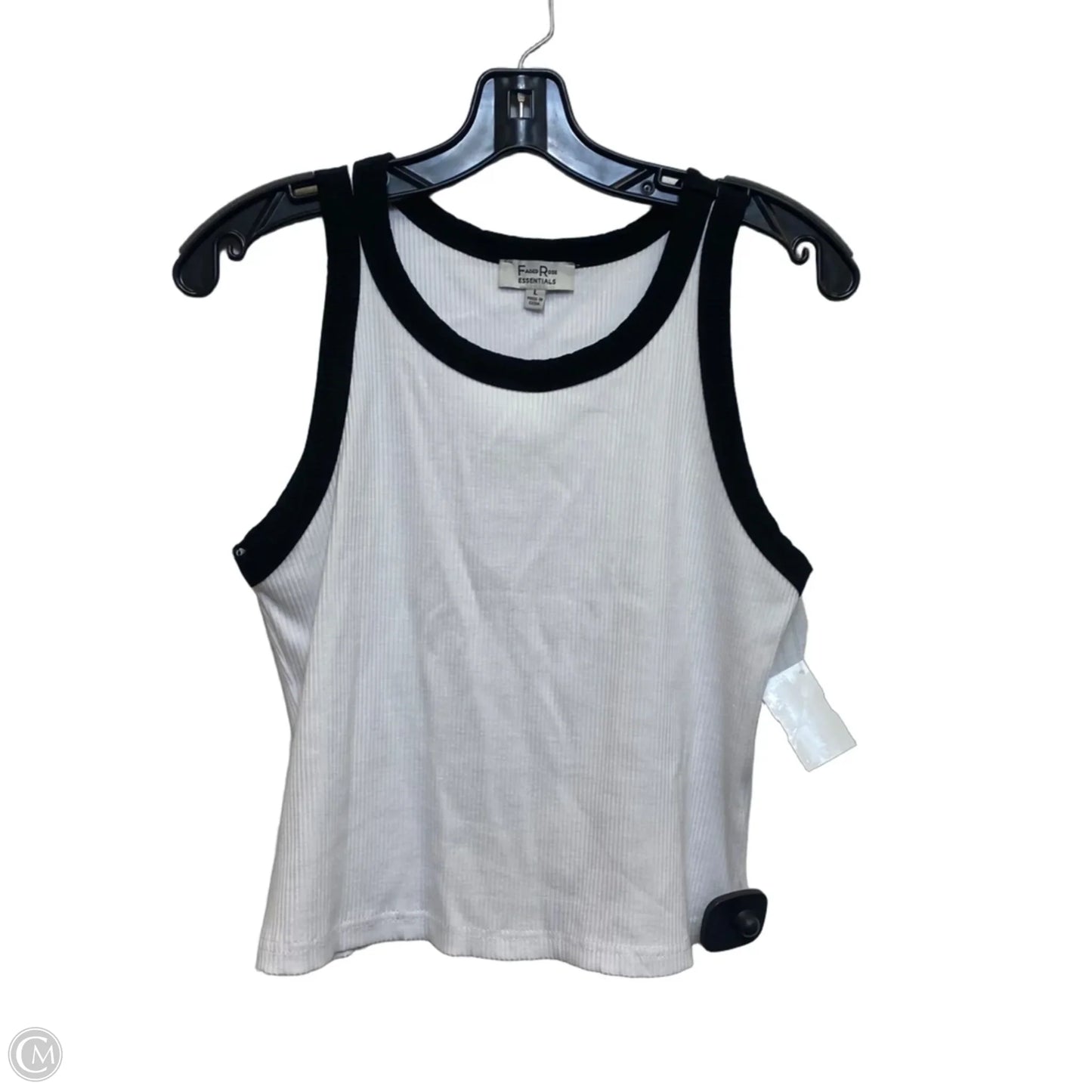Top Sleeveless Basic By Faded Rose In White, Size: L