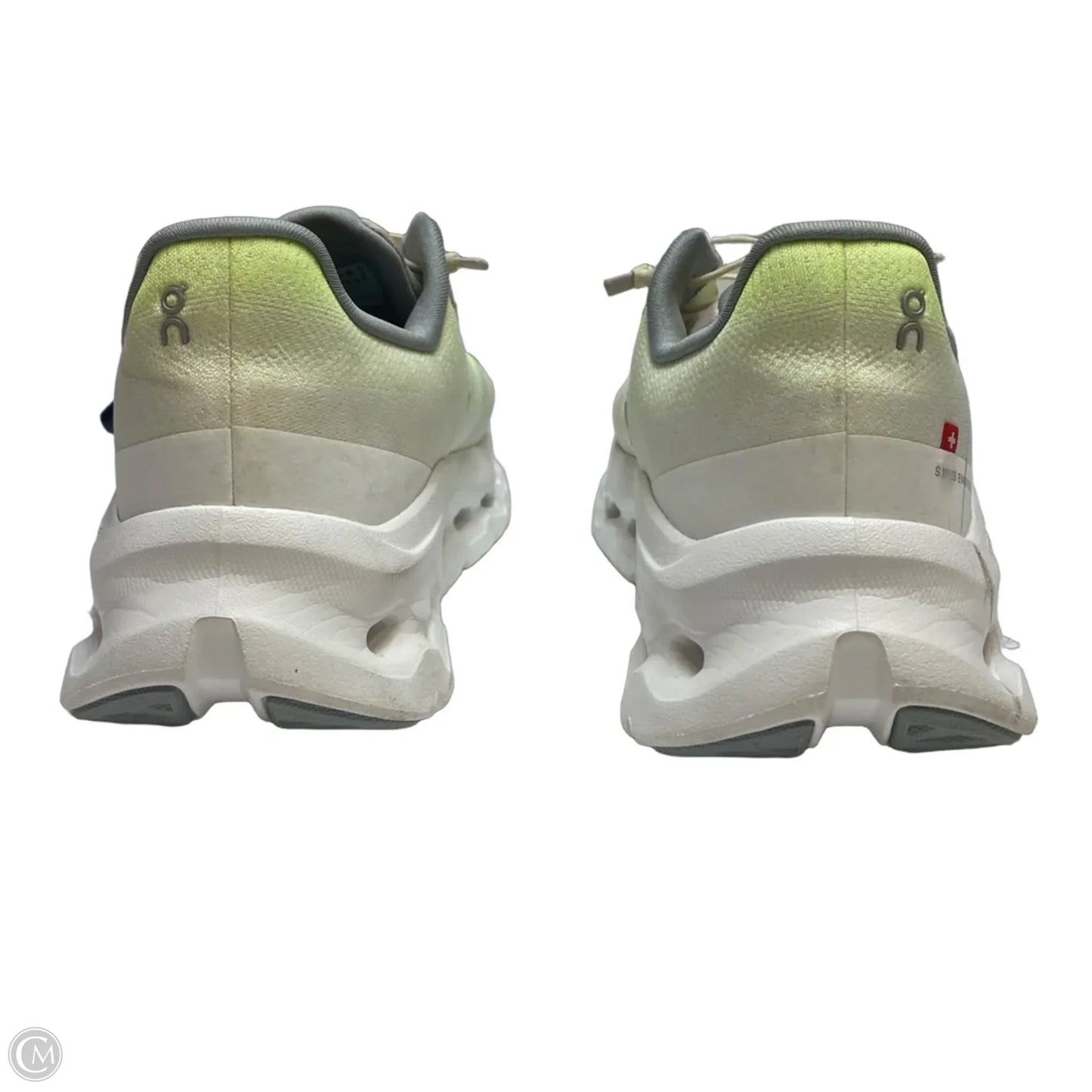 Shoes Athletic By On Cloud In Green & Grey, Size: 7.5