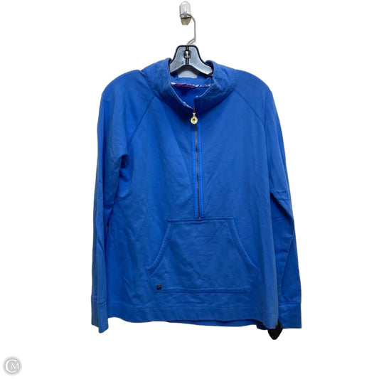 Athletic Sweatshirt Collar Designer By Lilly Pulitzer In Blue, Size: L