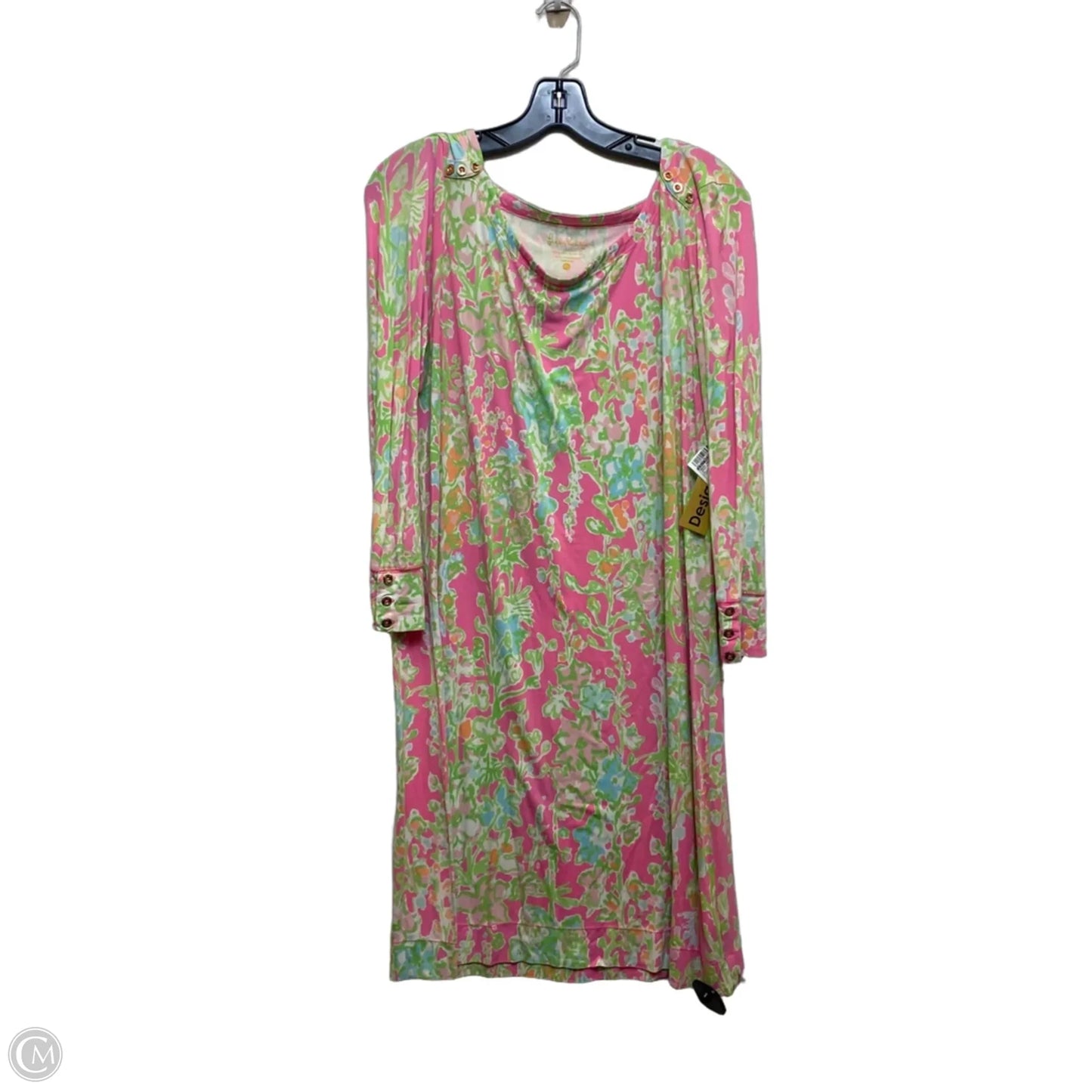 Dress Designer By Lilly Pulitzer In Green & Pink, Size: Xl
