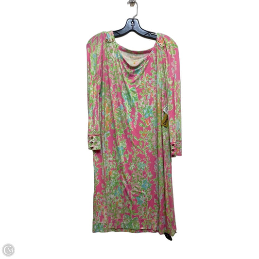 Dress Designer By Lilly Pulitzer In Green & Pink, Size: Xl