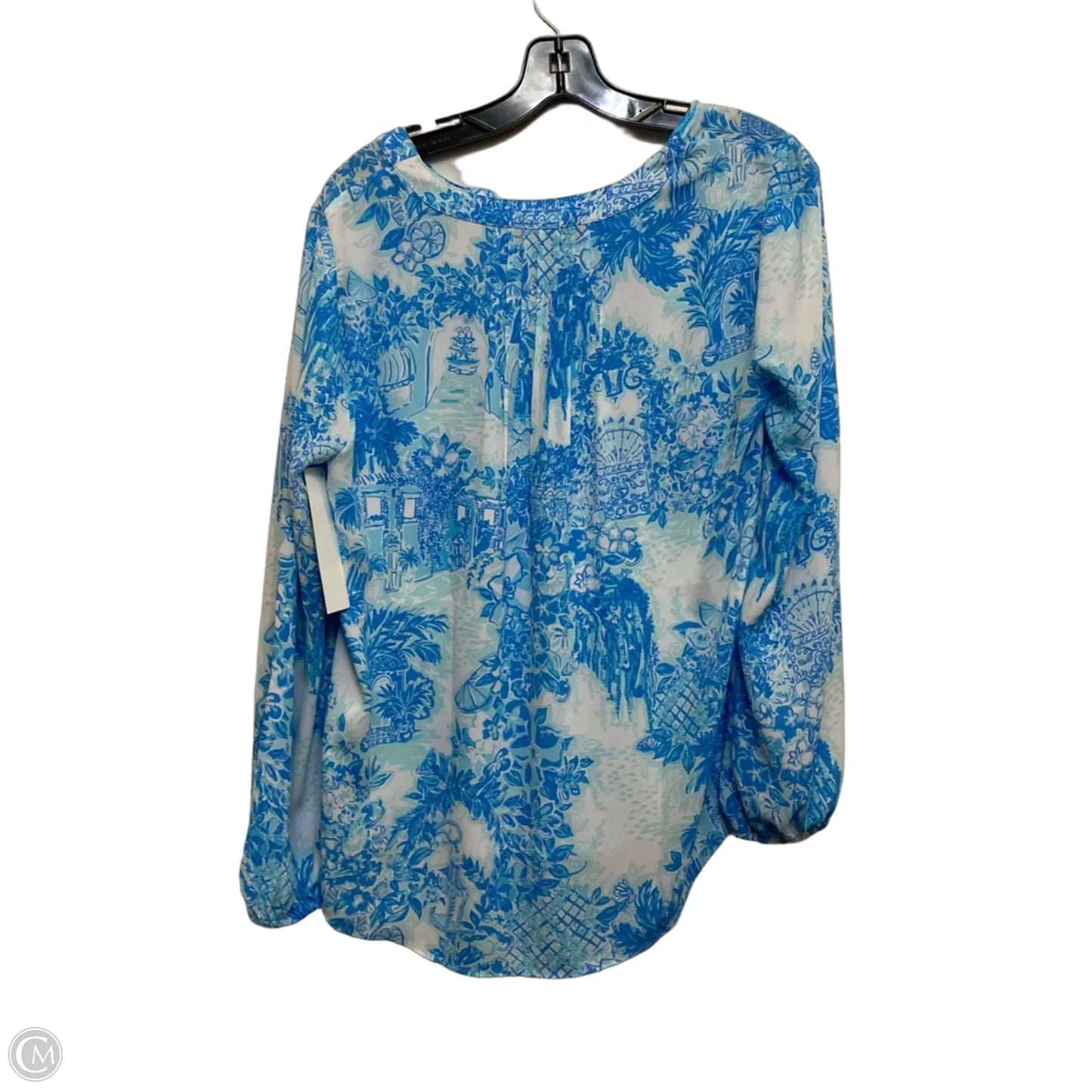 Blouse Designer By Lilly Pulitzer In Blue, Size: M