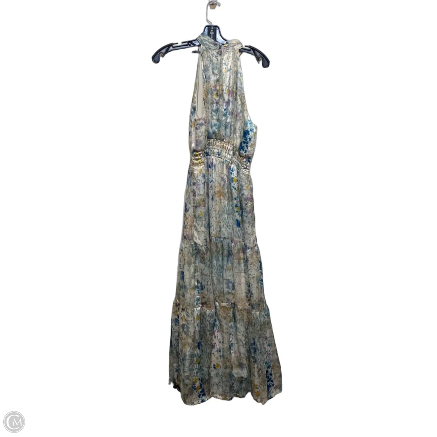Dress Casual Maxi By Anthropologie In Cream & Green, Size: S