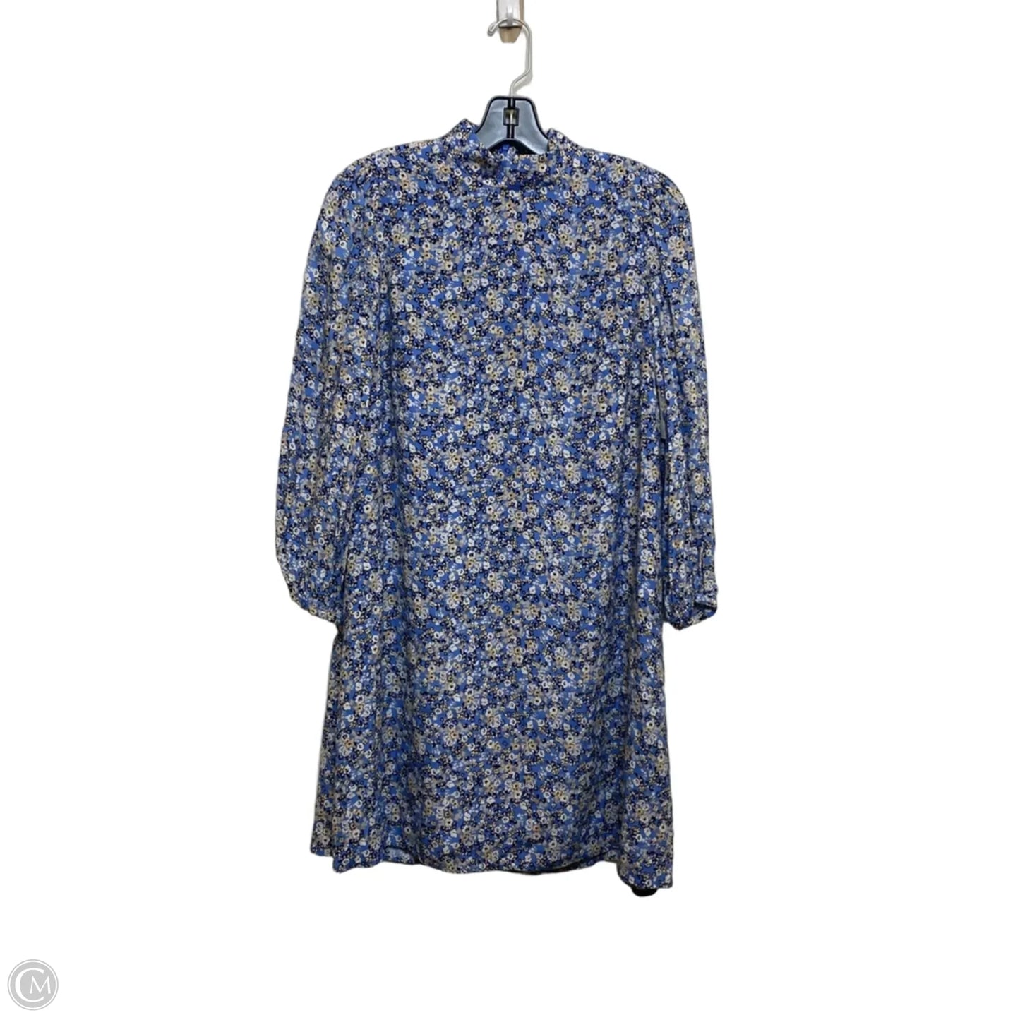 Dress Casual Short By Ann Taylor In Blue & Cream, Size: 2