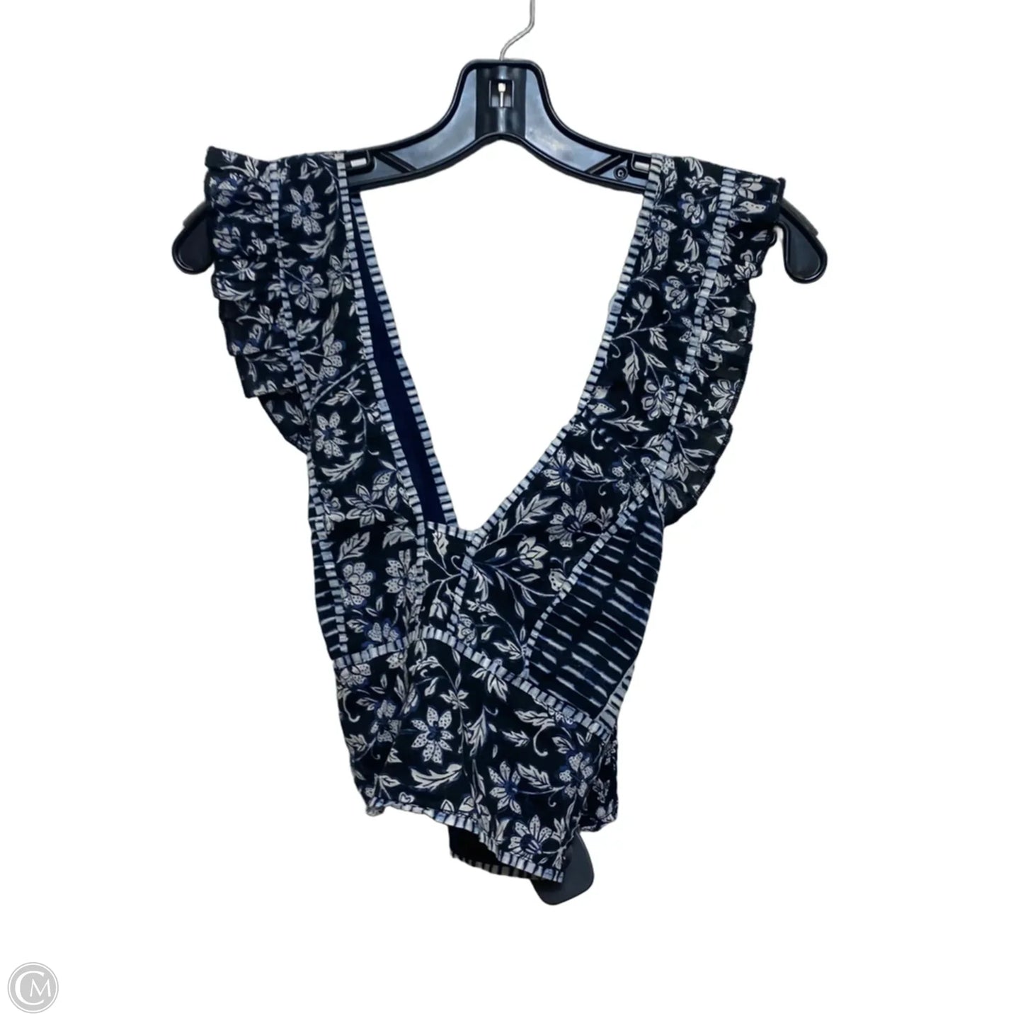 Top Sleeveless By Chelsea And Violet In Black & Blue, Size: Xs