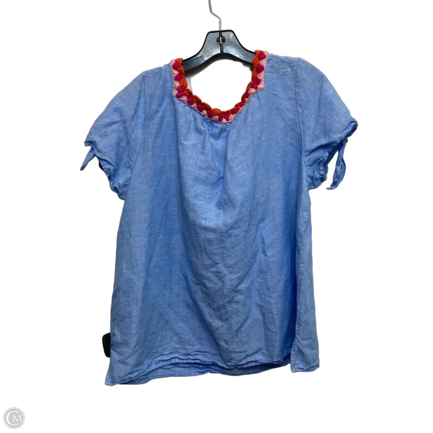 Top Short Sleeve By Talbots In Blue, Size: Xl
