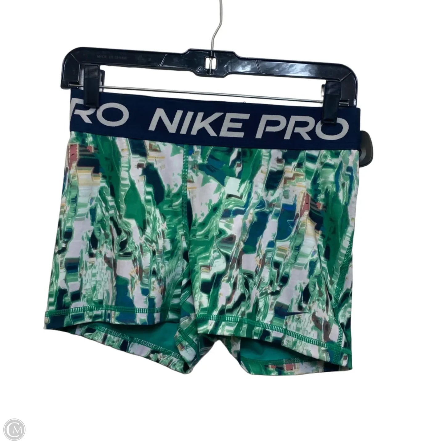 Athletic Shorts By Nike In Blue & Green, Size: M