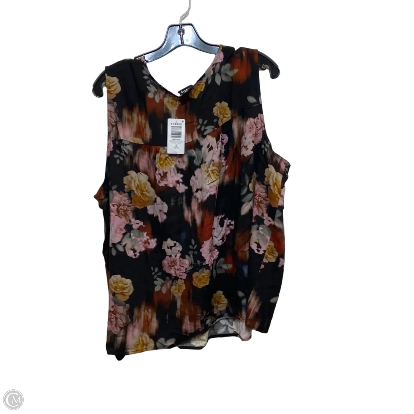 Top Sleeveless By Torrid In Black & Brown, Size: 1x