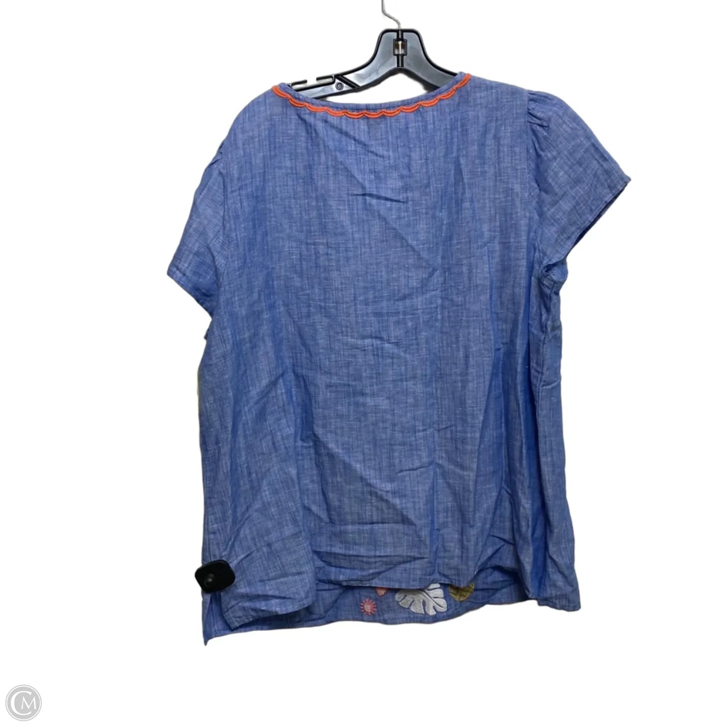 Top Short Sleeve By Talbots In Blue, Size: 1x