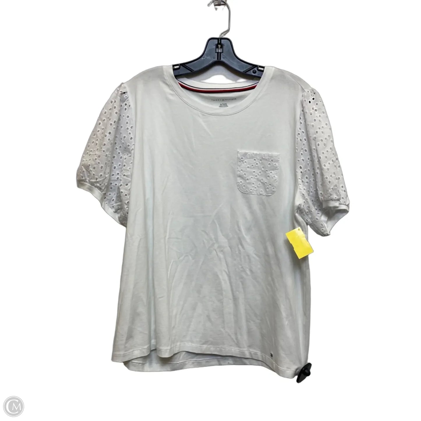 Top Short Sleeve By Tommy Hilfiger In White, Size: Xl
