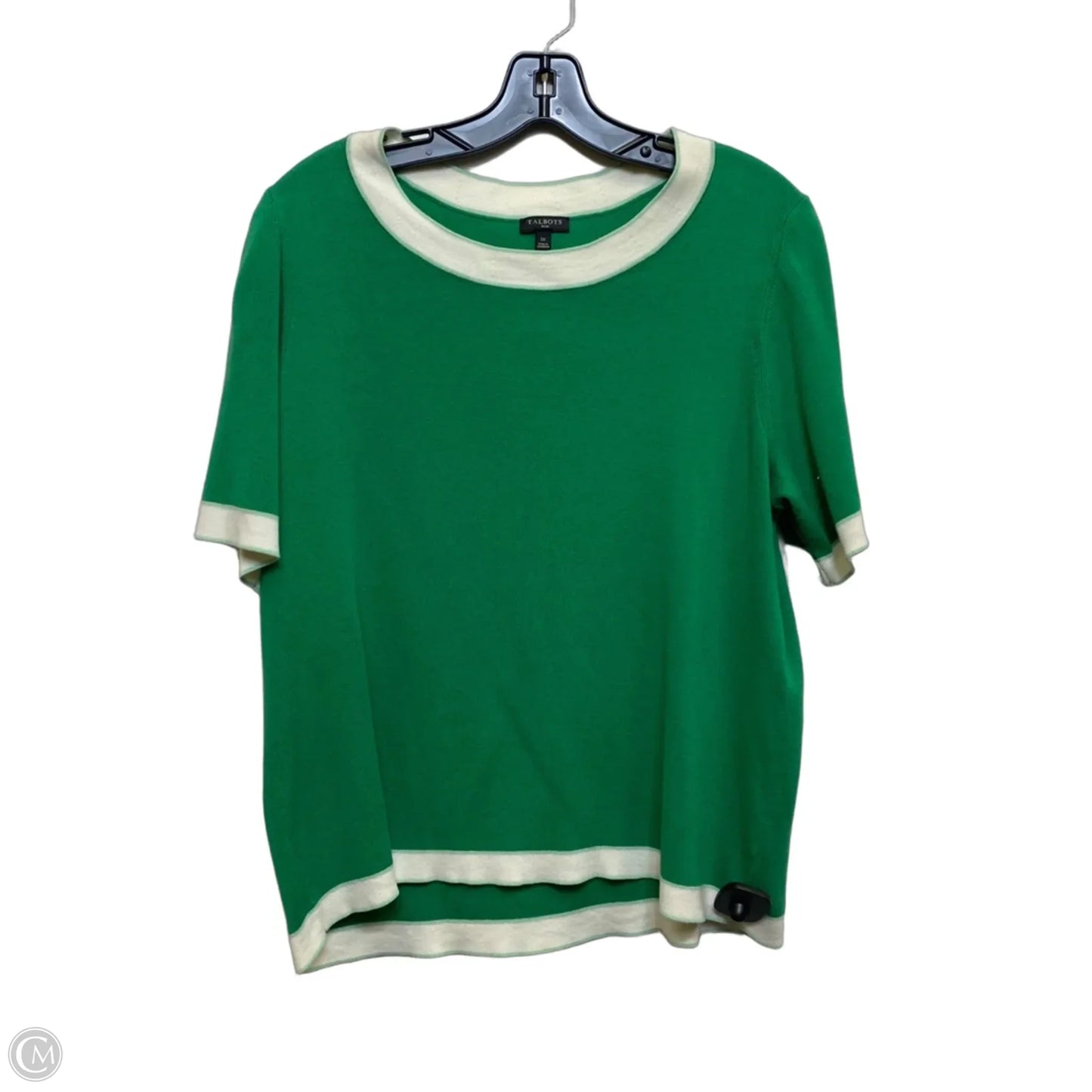 Top Short Sleeve By Talbots In Green, Size: 1x
