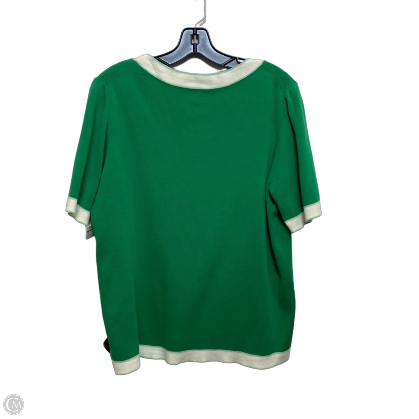 Top Short Sleeve By Talbots In Green, Size: 1x