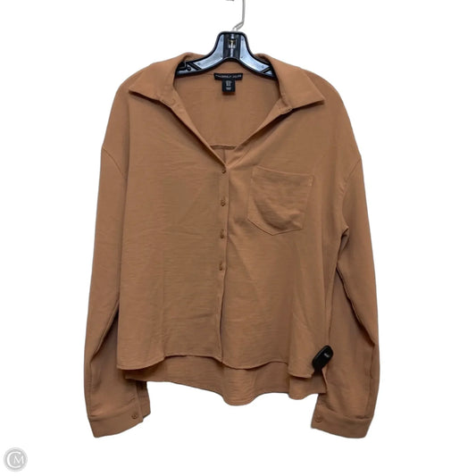Top Long Sleeve By Sincerely Jules In Brown, Size: M