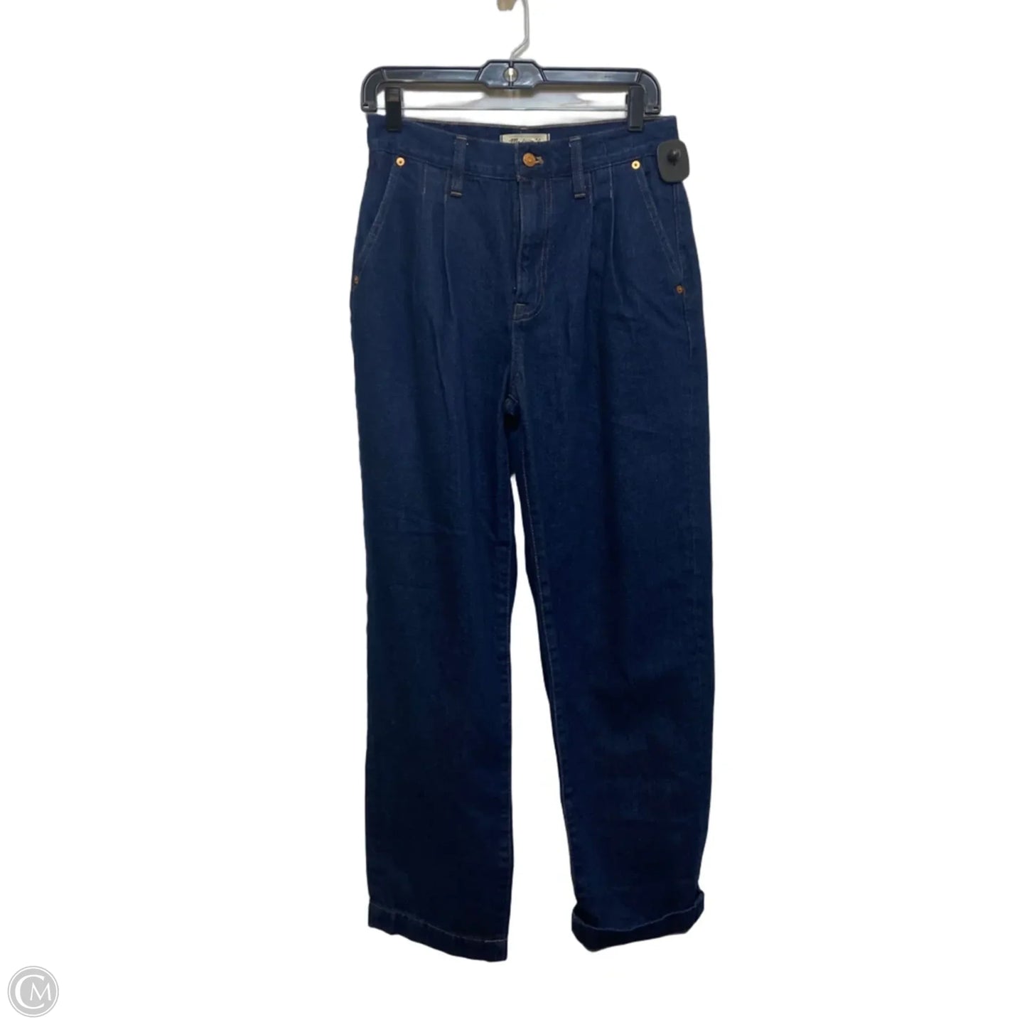 Jeans Straight By Madewell In Blue Denim, Size: 4