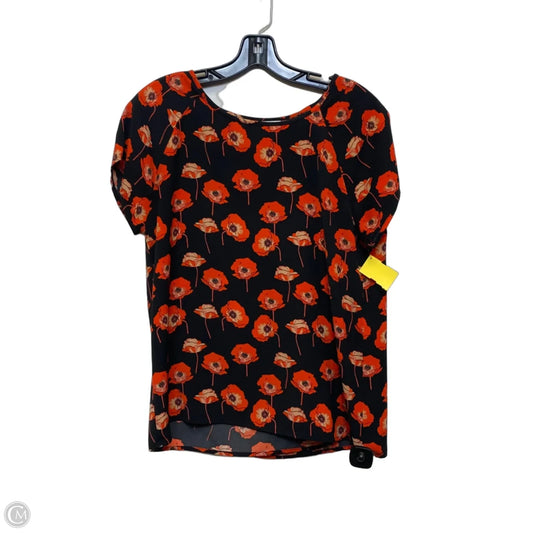 Top Short Sleeve By Cabi In Black & Red, Size: S
