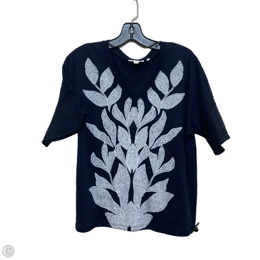Top Short Sleeve By Chicos In Navy, Size: S