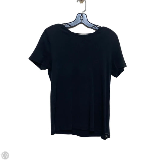 Top Short Sleeve Basic By Talbots In Black, Size: M