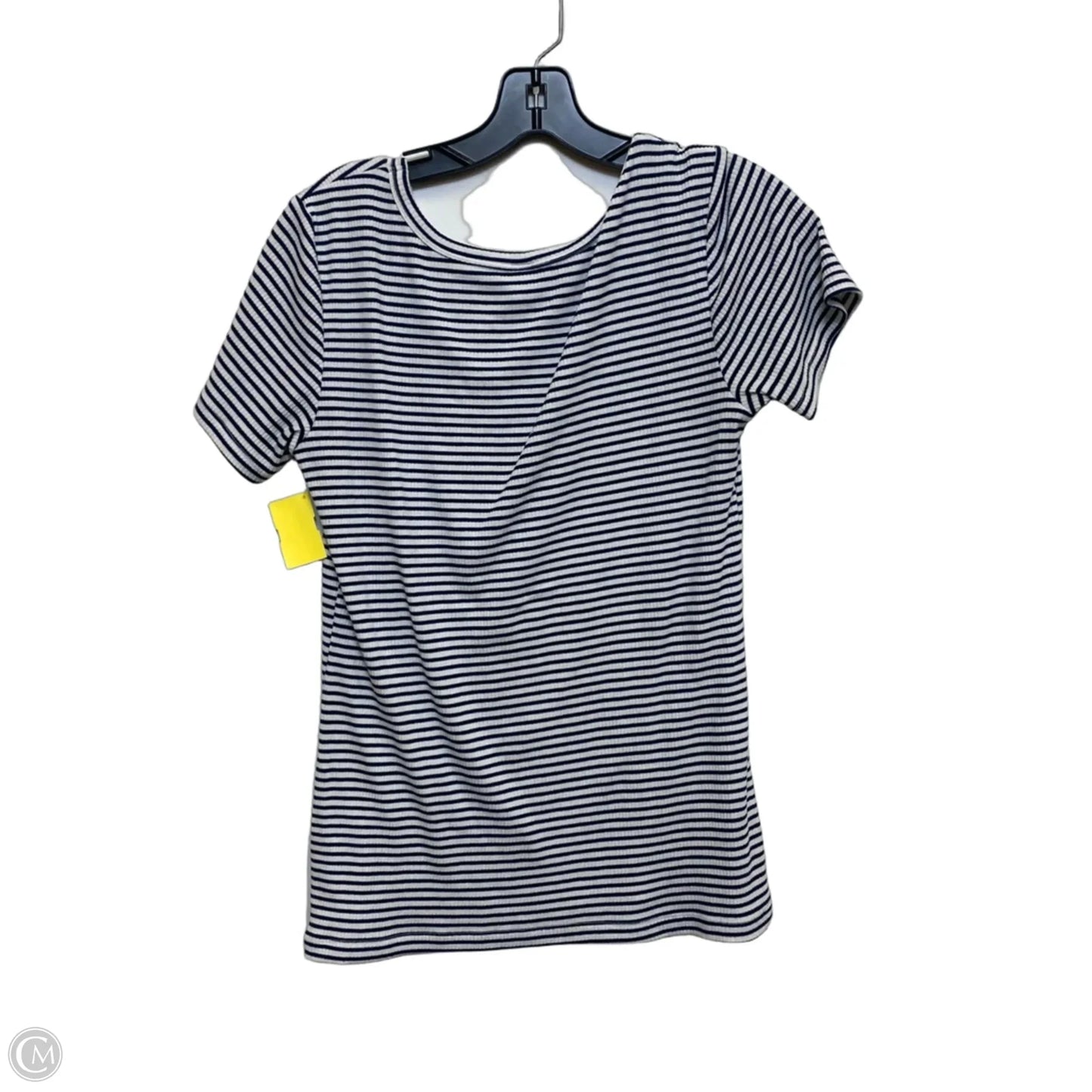 Top Short Sleeve By Old Navy In Blue & White, Size: M