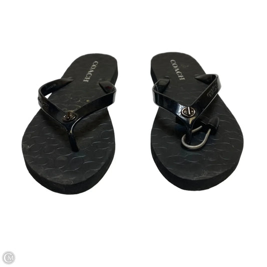 Sandals Designer By Coach In Black, Size: 8