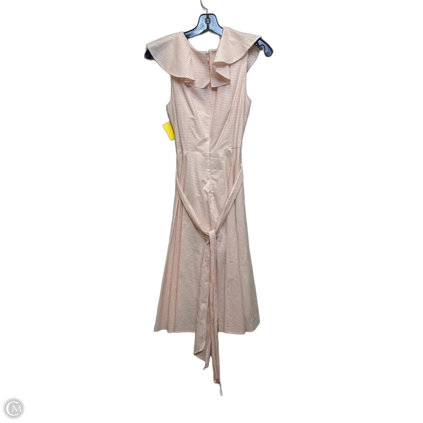 Dress Casual Short By Calvin Klein In Pink & White, Size: S