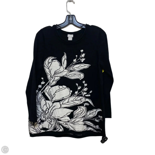 Top Long Sleeve By Chicos In Black, Size: M