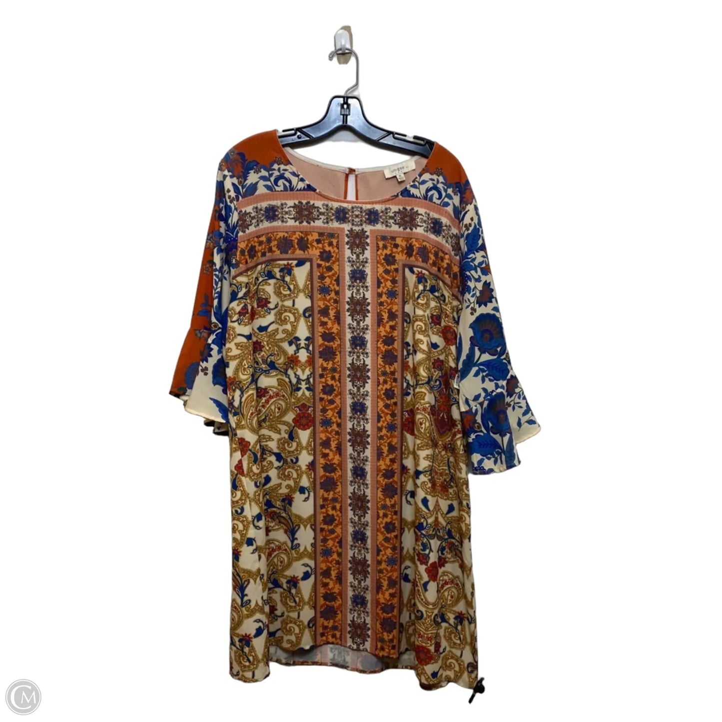 Dress Casual Short By Umgee In Blue & Orange, Size: Xl