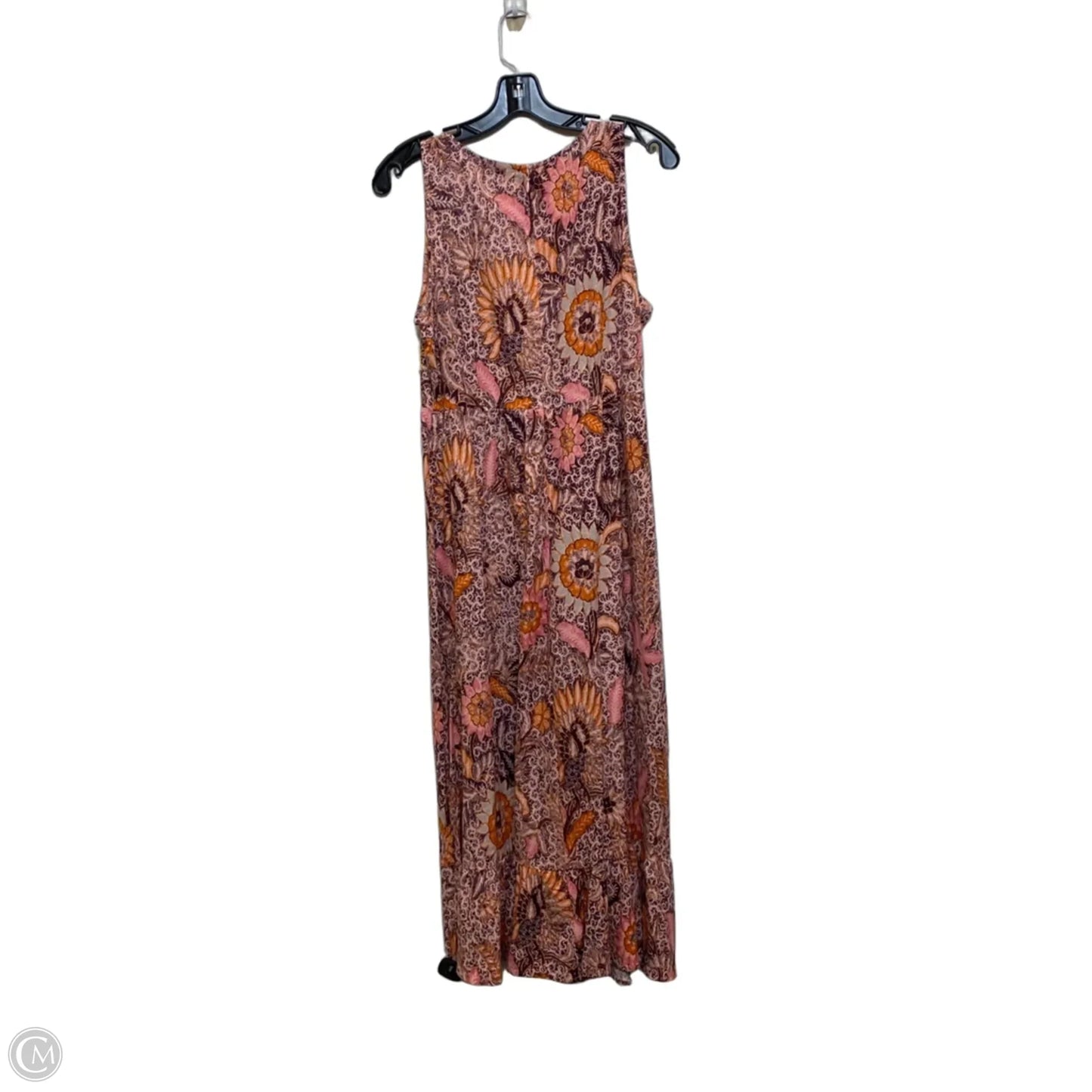 Dress Casual Midi By Madewell In Orange & Pink, Size: S