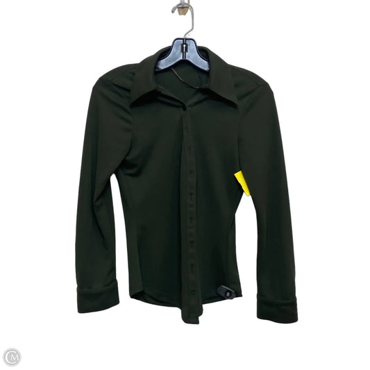 Top Long Sleeve By Zara In Green, Size: S