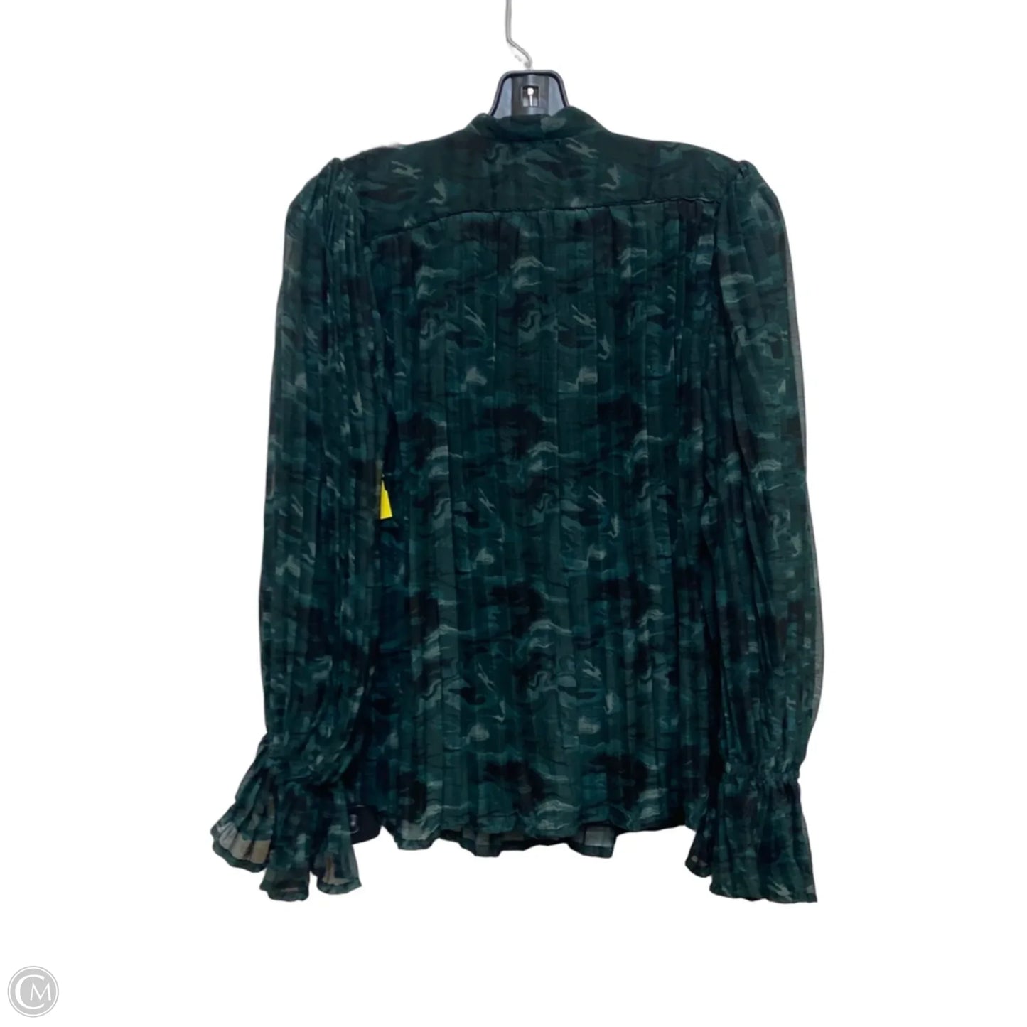 Blouse Long Sleeve By Calligraphie In Green, Size: S