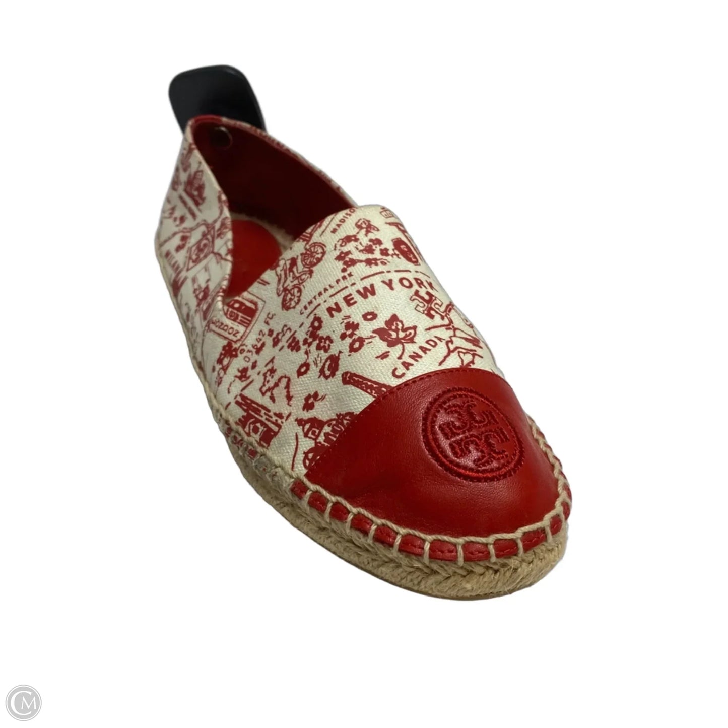Shoes Designer By Tory Burch In Cream & Red, Size: 8