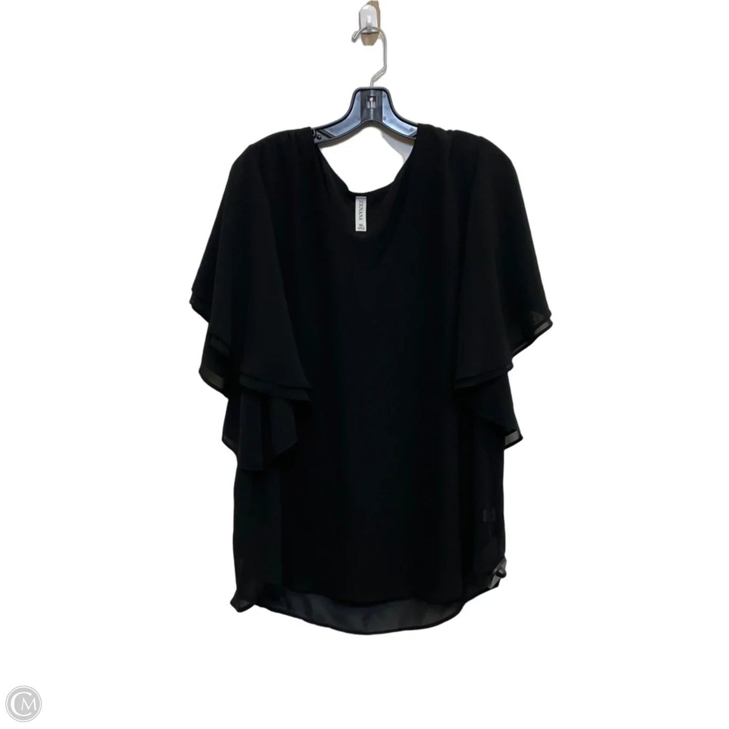 Top Short Sleeve By Zenana In Black, Size: Xl