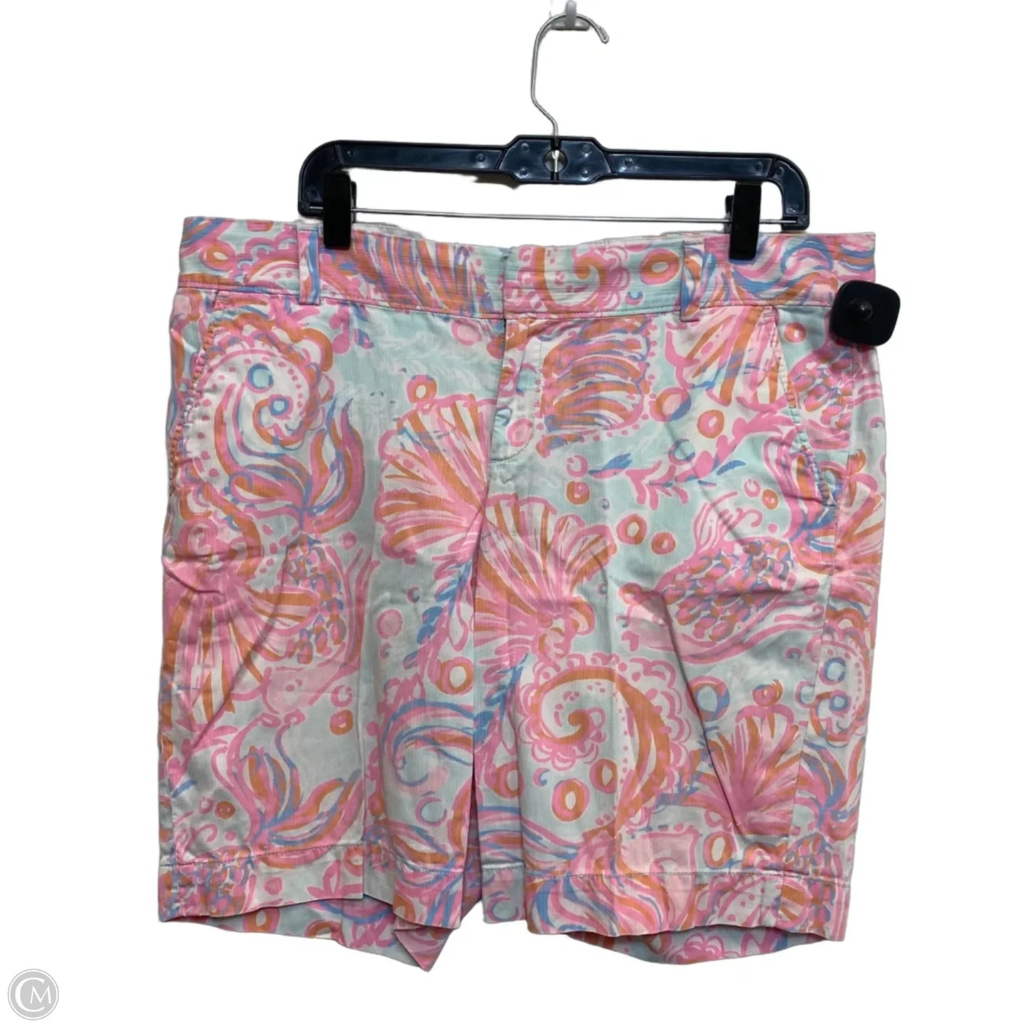 Shorts Designer By Lilly Pulitzer In Orange & Pink, Size: 14