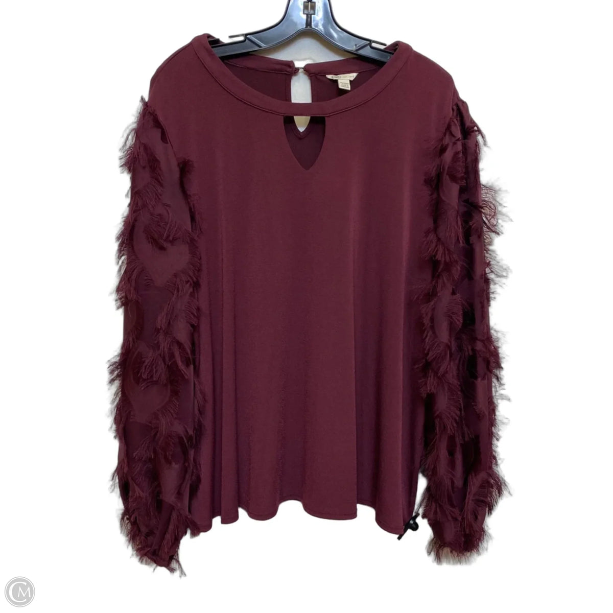 Top Long Sleeve By Cato In Red, Size: 1x