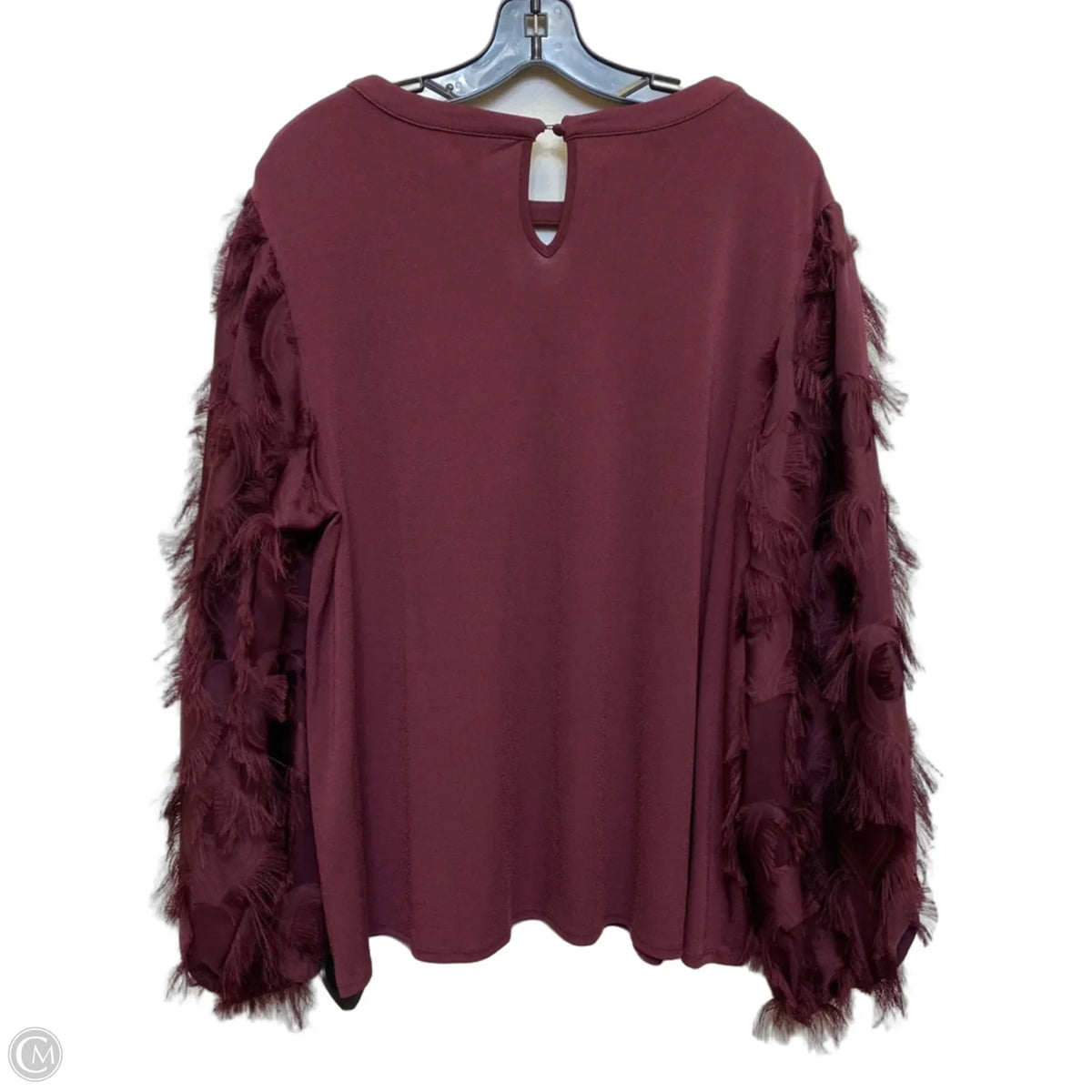 Top Long Sleeve By Cato In Red, Size: 1x