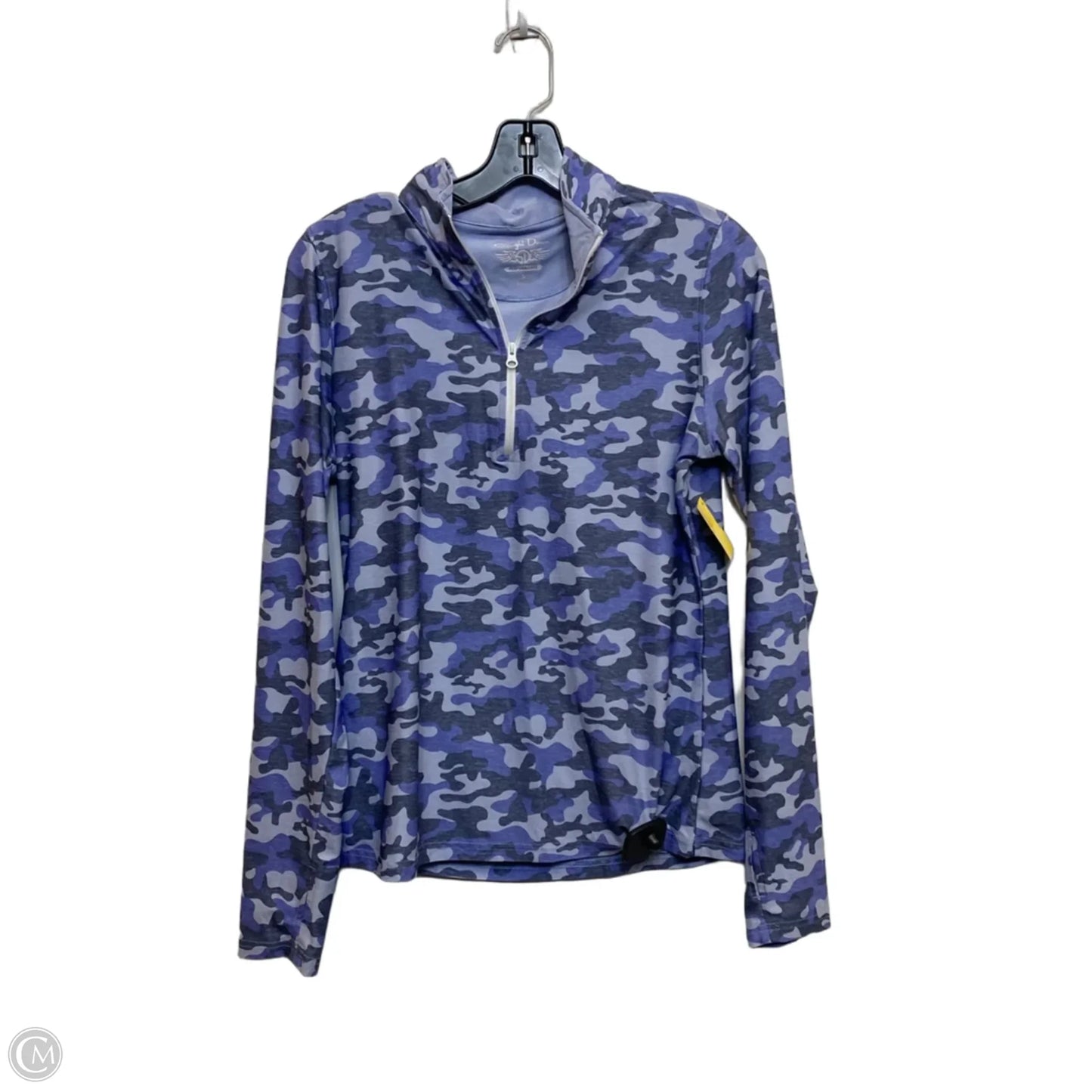 Athletic Top Long Sleeve Collar By Straight Down In Blue, Size: S