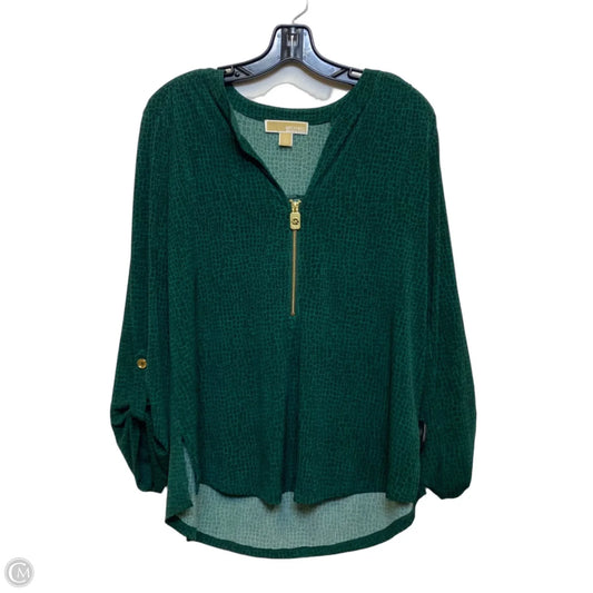 Top 3/4 Sleeve By Michael By Michael Kors In Green, Size: L